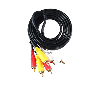 1.5M 3RCA Male to 3.5mm Male M/M Audio Video AV Adapter Cable Black